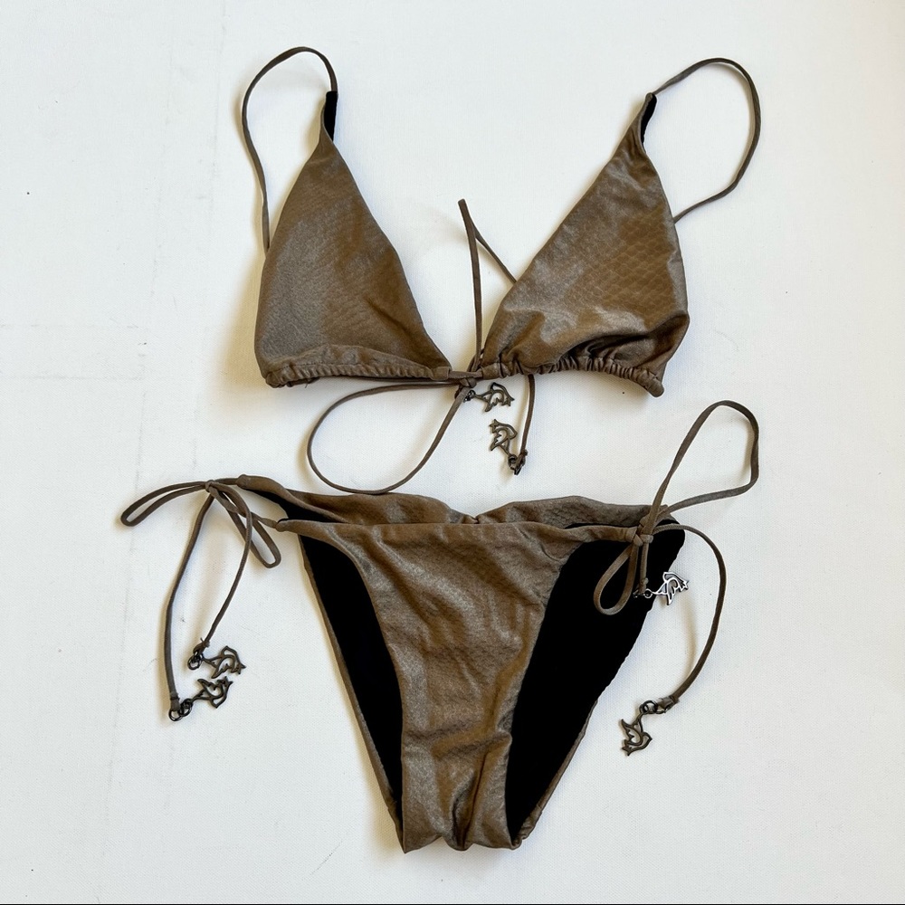 Zimmermann Green Triangle Bikini Swimwear